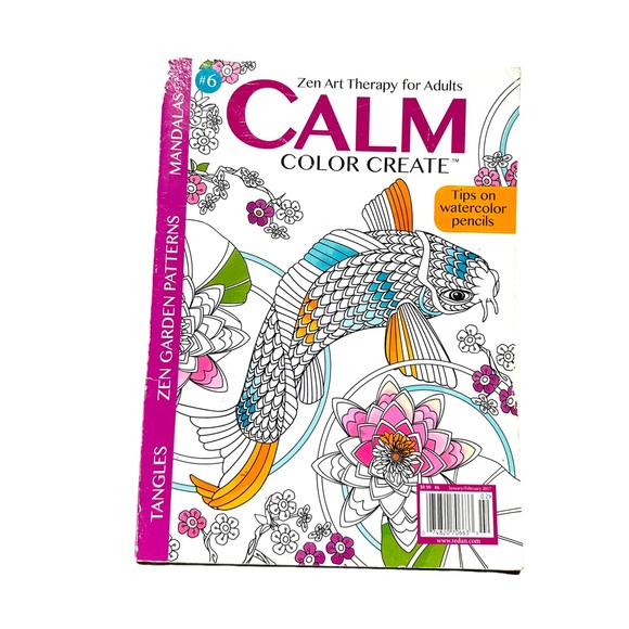 Art Calm Color Create Adultteen Coloring Book 217 Zen Art Therapy For